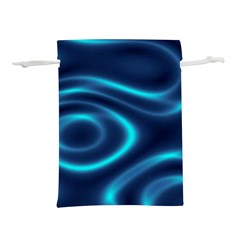 Blue Wavy Lightweight Drawstring Pouch (m) by Sabelacarlos