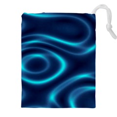 Blue Wavy Drawstring Pouch (5xl)