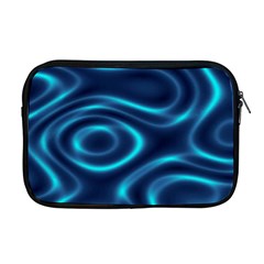 Blue Wavy Apple Macbook Pro 17  Zipper Case