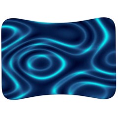 Blue Wavy Velour Seat Head Rest Cushion