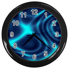 Blue Wave 2 Wall Clock (black)