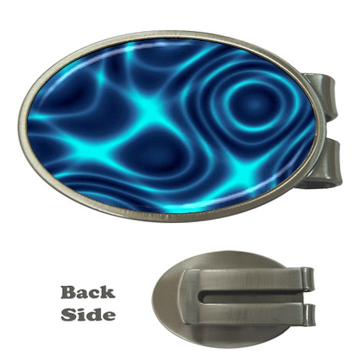 Blue Wave 2 Money Clips (Oval) 