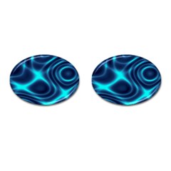 Blue Wave 2 Cufflinks (oval) by Sabelacarlos