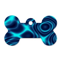 Blue Wave 2 Dog Tag Bone (one Side) by Sabelacarlos