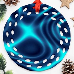 Blue Wave 2 Ornament (round Filigree)