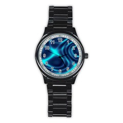 Blue Wave 2 Stainless Steel Round Watch