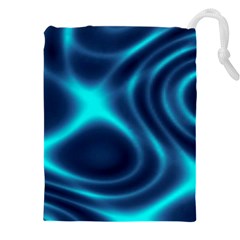 Blue Wave 2 Drawstring Pouch (5xl) by Sabelacarlos