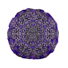 Floral Wreaths In The Beautiful Nature Mandala Standard 15  Premium Flano Round Cushions by pepitasart