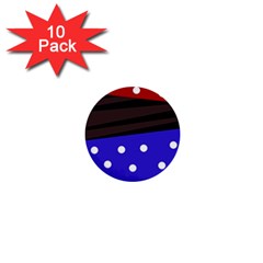 Mixed-lines-dots Black-bg 1  Mini Buttons (10 Pack)  by Casemiro