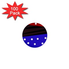 Mixed-lines-dots Black-bg 1  Mini Buttons (100 Pack)  by Casemiro