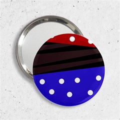 Mixed-lines-dots Black-bg 2 25  Handbag Mirrors by Casemiro