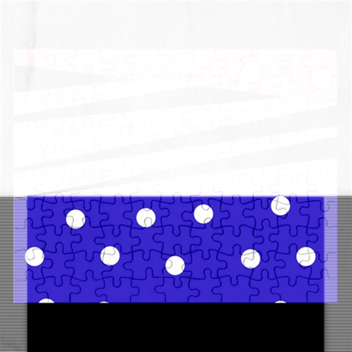 Mixed-lines-dots Black-bg Rectangular Jigsaw Puzzl