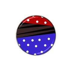 Mixed-lines-dots Black-bg Hat Clip Ball Marker (4 Pack)