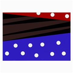 Mixed-lines-dots Black-bg Large Glasses Cloth (2 Sides) by Casemiro