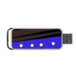 Mixed polka dots and lines pattern, blue, red, brown Portable USB Flash (One Side) Front