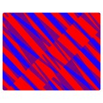 Geometric blocks, blue and red triangles, abstract pattern Double Sided Flano Blanket (Medium)  60 x50  Blanket Front