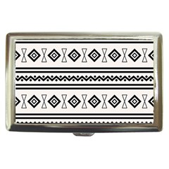 Black And White Aztec Cigarette Money Case by tmsartbazaar