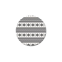 Black And White Aztec Golf Ball Marker by tmsartbazaar