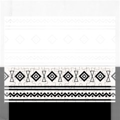 Black And White Aztec Rectangular Jigsaw Puzzl by tmsartbazaar