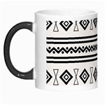 Black And White Aztec Morph Mugs Left