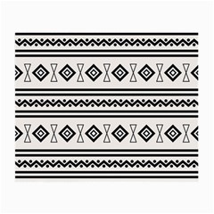 Black And White Aztec Small Glasses Cloth by tmsartbazaar