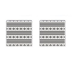 Black And White Aztec Cufflinks (square) by tmsartbazaar