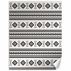 Black And White Aztec Canvas 18  X 24  by tmsartbazaar