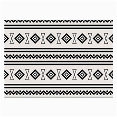 Black And White Aztec Large Glasses Cloth (2 Sides) by tmsartbazaar