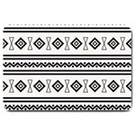 Black And White Aztec Large Doormat  30 x20  Door Mat