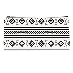 Black And White Aztec Pencil Case by tmsartbazaar