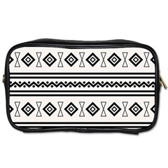 Black And White Aztec Toiletries Bag (one Side) by tmsartbazaar