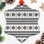 Black And White Aztec Ornament (Snowflake) Front