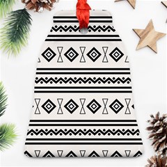 Black And White Aztec Ornament (bell) by tmsartbazaar