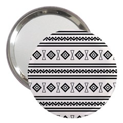 Black And White Aztec 3  Handbag Mirrors by tmsartbazaar