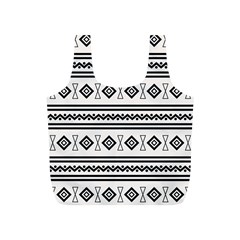 Black And White Aztec Full Print Recycle Bag (s) by tmsartbazaar