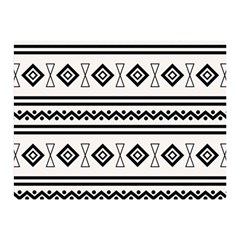 Black And White Aztec Double Sided Flano Blanket (mini)  by tmsartbazaar