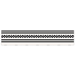 Black And White Aztec Small Flano Scarf by tmsartbazaar