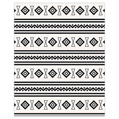 Black And White Aztec Drawstring Bag (small) by tmsartbazaar