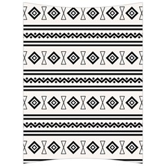 Black And White Aztec Back Support Cushion by tmsartbazaar