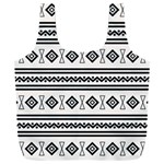 Black And White Aztec Full Print Recycle Bag (XXL) Front