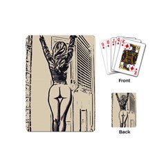 Morning My Dear    Sweet Perfection, Girl Stretching In The Bedroom Playing Cards Single Design (mini) by Casemiro