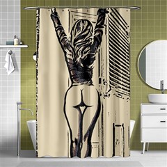 Morning My Dear    Sweet Perfection, Girl Stretching In The Bedroom Shower Curtain 48  X 72  (small)  by Casemiro