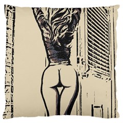 Morning My Dear    Sweet Perfection, Girl Stretching In The Bedroom Standard Flano Cushion Case (one Side) by Casemiro