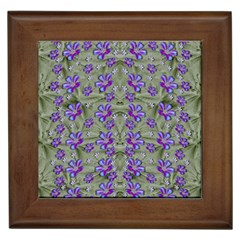 Flowers Everywhere And Anywhere In A Collage Framed Tile by pepitasart