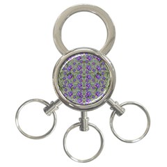 Flowers Everywhere And Anywhere In A Collage 3-ring Key Chain by pepitasart