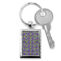 Flowers Everywhere And Anywhere In A Collage Key Chain (rectangle) by pepitasart