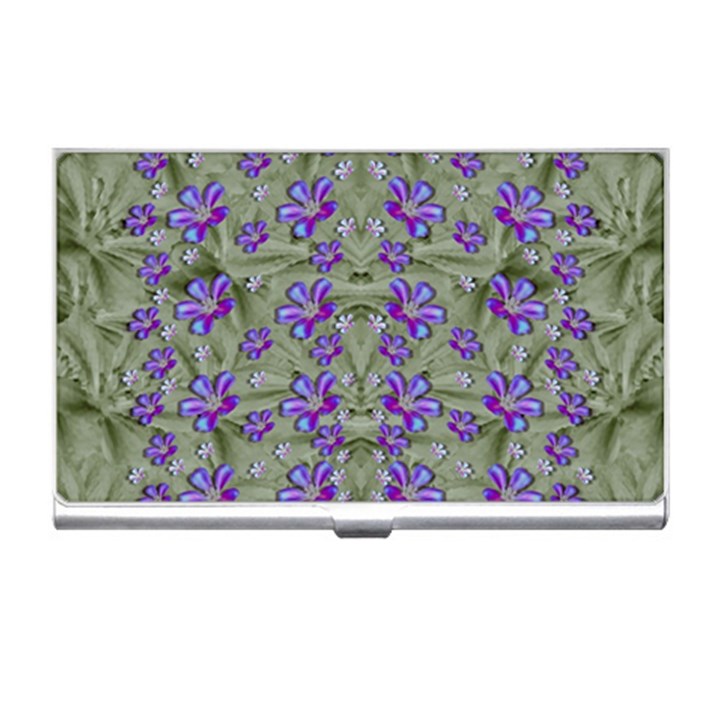 Flowers Everywhere And Anywhere In A Collage Business Card Holder