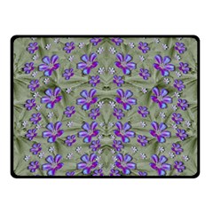 Flowers Everywhere And Anywhere In A Collage Fleece Blanket (small) by pepitasart