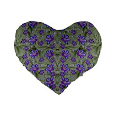 Flowers Everywhere And Anywhere In A Collage Standard 16  Premium Heart Shape Cushions by pepitasart