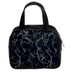 Neon Silhouette Leaves Print Pattern Classic Handbag (two Sides) by dflcprintsclothing